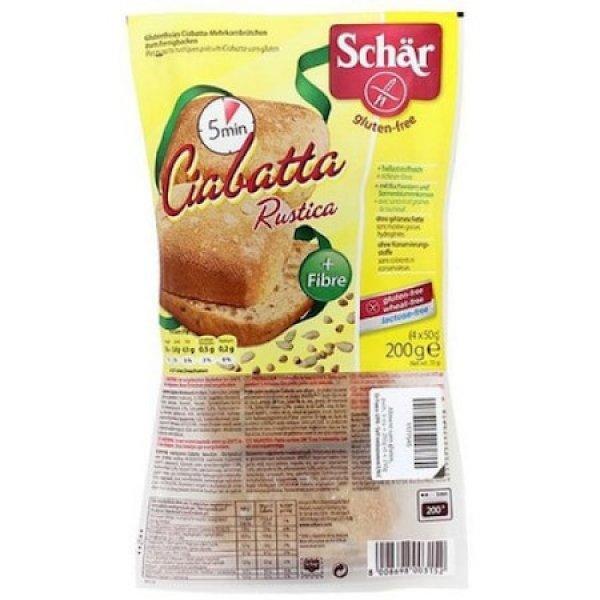 Schar gluténmentes ciabatta zsemle elősütött magvas 4x50 g 200 g