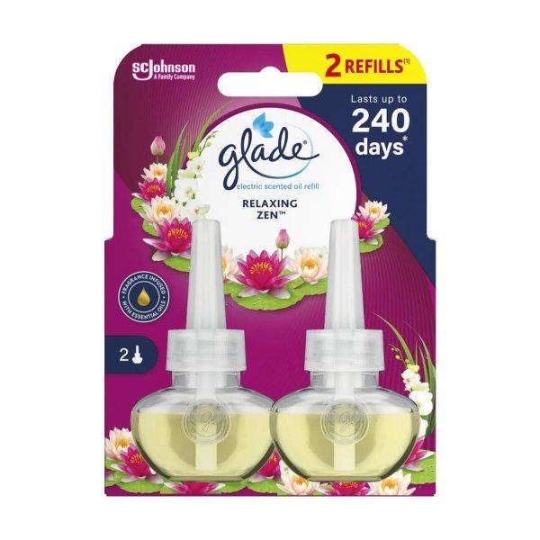 Légfrissítő elektromos utántöltő 2x20 ml Glade® Relaxing Zen/Japán kert