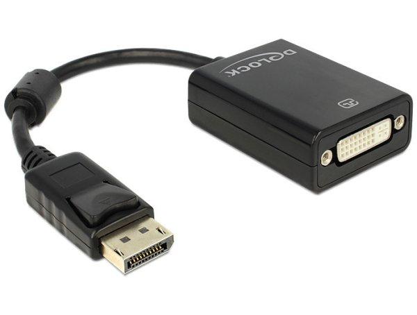 DeLock Displayport 1.1 male > DVI-I (Dual Link) (24+5) female Passive Adapter
Black