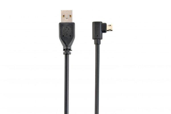 Gembird CC-USB2-AMMDM90-6 Double-sided angled Micro-USB to USB2.0 AM cable 1,8m
Black