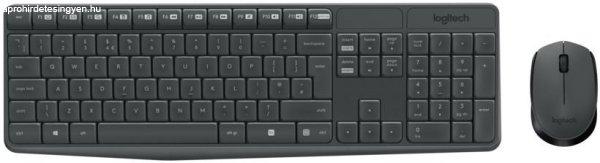 Logitech MK235 Wireless Combo billentyűzet + egér Black DE