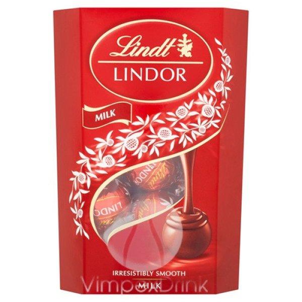 Lindt Lindor Milk tejcsok.golyók díszdob.200g/8/