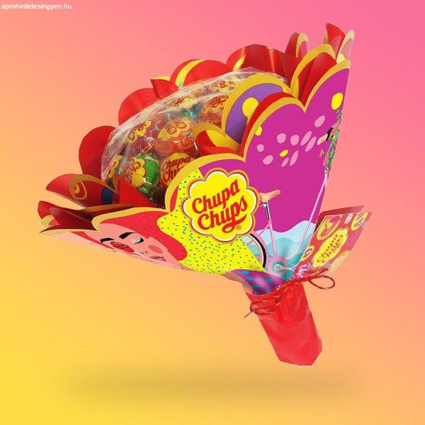 Chupa Chups Flower Bouquet nyalóka virágcsokor 228g