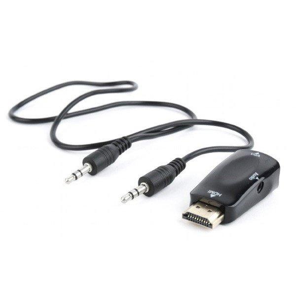 GEMBIRD Adapter HDMI - VGA + audio, F/F, fekete