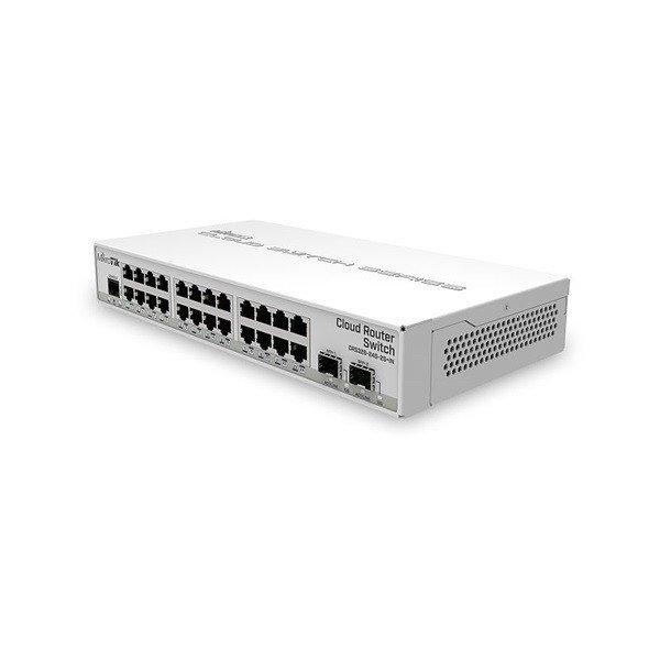 MIKROTIK Cloud Router Switch 24x1000Mbps + 2x10Gbps SFP+, Menedzselhető,
Asztali - CRS326-24G-2S+IN