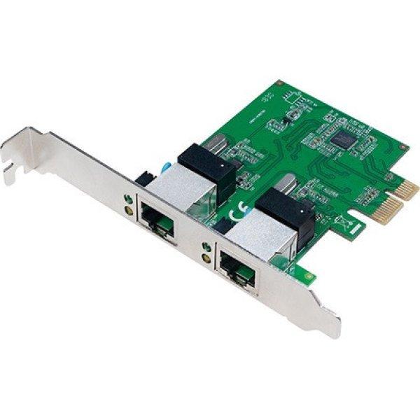 LogiLink 1Gb/s PCIe x1 Dual RJ45 hálózati adapter low profile