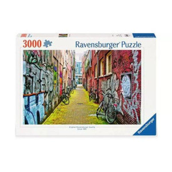 Puzzle 3000 db - Utca művészet Amszterdam