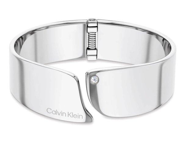 Calvin Klein Divatos nyitott acél karkötő Cherished 35000659