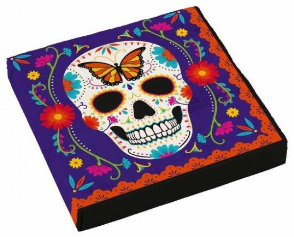 Halloween Day Of The Dead szalvéta 16 db-os 33x33 cm