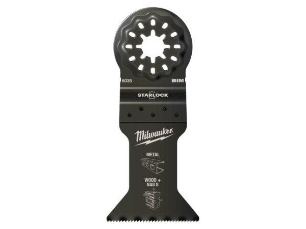 MILWAUKEE Merülőfűrészlap Bimetál (fém, fa + szeg) 43 x 47 mm Multitool
Starlock