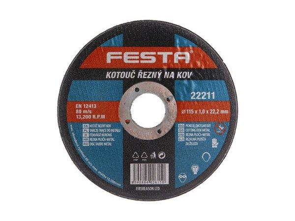 FESTA Vágókorong fémre 115 x 1,0 x 22,2 mm