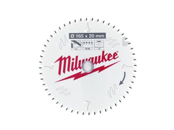 MILWAUKEE Fűrésztárcsa alumíniumhoz 165 x 20 x 1,6 mm / 52T ATB