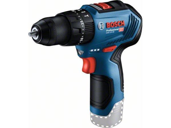 BOSCH Akkus ütvefúró-csavarozó GSB 12V-30 kartondobozban (akku és töltő
nélkül)