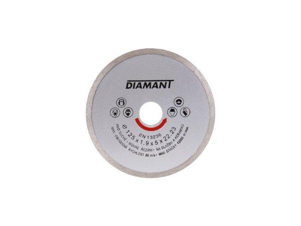 DIAMANT Gyémánt vágókorong 125 x 1,9 x 5,0 x 22,2 mm folytonos