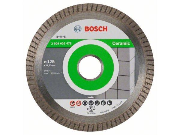 BOSCH Gyémánt vágókorong 125 x 1,4 x 7,0 x 22,2 mm turbo Best for Ceramic