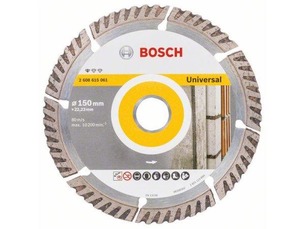 BOSCH Gyémánt vágókorong 150 x 2,4 x 10 x 22,2 mm szegmentált Standard for
Universal