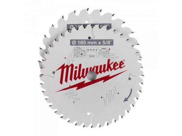 MILWAUKEE Fűrésztárcsa fához 165 x 15,87 x 1,6 mm / 24T + 40T