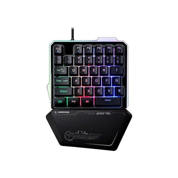 Rampage KB-R24 X-Mini egykezes gamer billentyűzet RGB LED