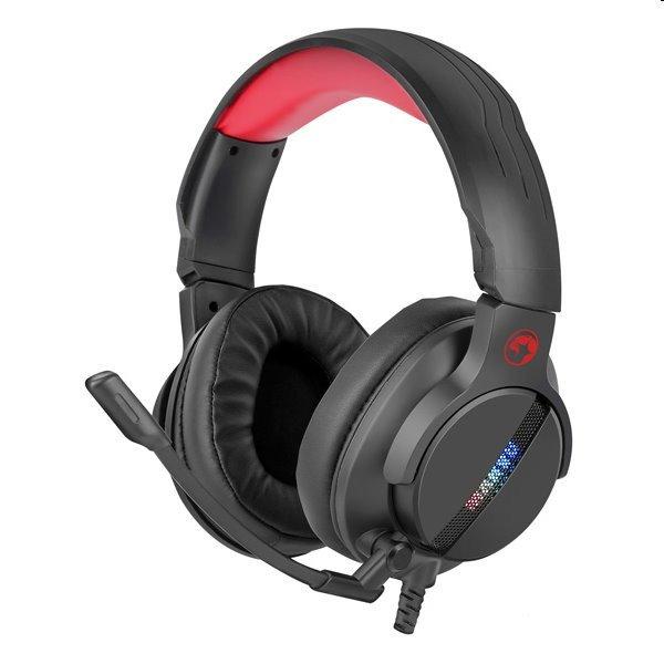 Marvo HG9065, fülhallgató mikrofonnal, hangerő-vezérléssel, fekete, 7.1
(virtuális), gamer