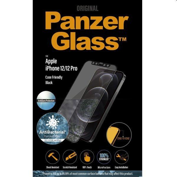 Temperált védőüveg PanzerGlass Case Friendly for Apple iPhone 12/12 Pro,
fekete