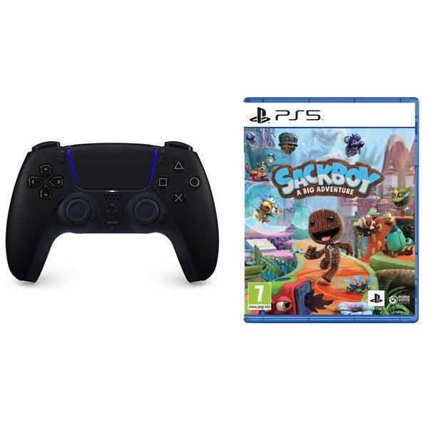 PlayStation 5 DualSense Vezeték nélküli Vezérlő, midnight fekete + Sackboy:
A Big Adventure HU