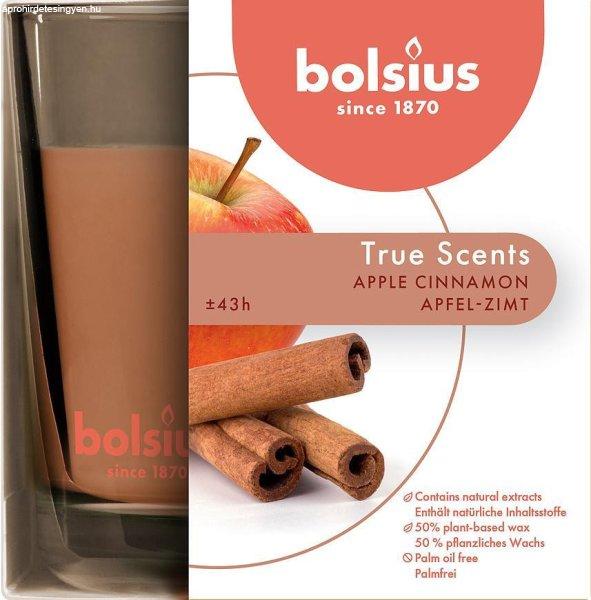 Sviečka Bolsius Jar True Scents 95/95 mm, vonná, škorica/jablko, v skle