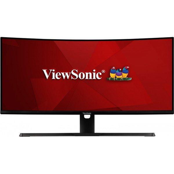 ViewSonic Monitor 34" - VX3418-2KPC (VA, 21:9, 3440x1440, 1ms, 300cd/m2,
144Hz, HDMI, DP, VESA, SPK, fekete, ívelt)