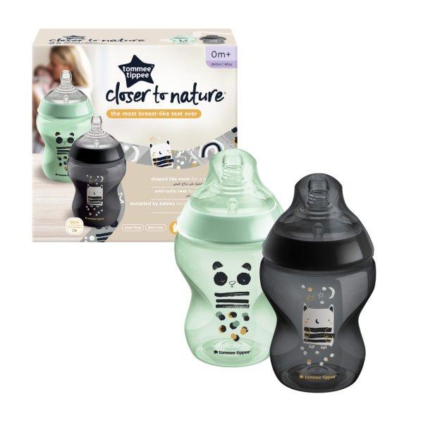 Tommee Tippee Closer to Nature cumisüveg 2x260 ml Ollie