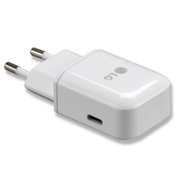 LG gyári hálózati fehér gyors töltőfej 3A (MCS-N04ER) USB-C csatlakozóval
15W