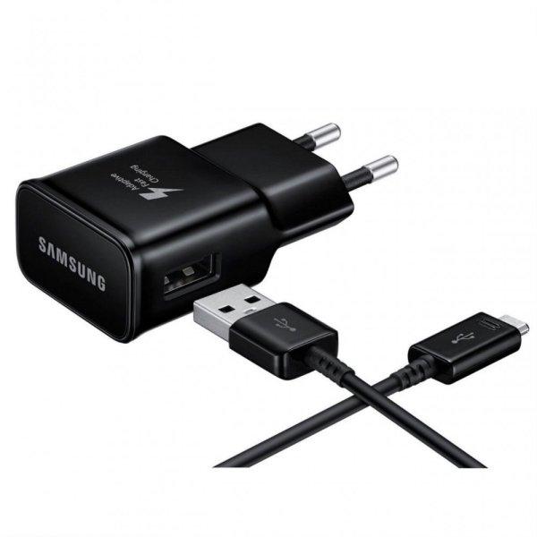 Samsung EP-TA20EBE gyári hálózati fekete gyorstöltő 2A 15W USB - MicroUSB
adatkábellel 1,5m ECB-DU4EBE