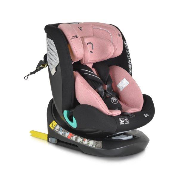 Cangaroo Quill I-Size 360°-ban forgatható ISOFIX gyermekülés, SPS
oldalvédelemmel (40-150 cm) - Pink