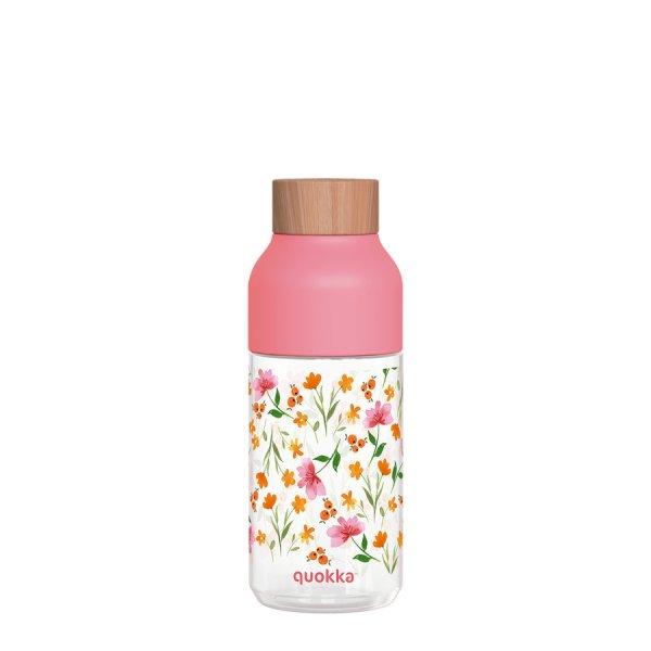 BPA mentes műanyag kulacs Ice Pink Flower 570ml - Quokka