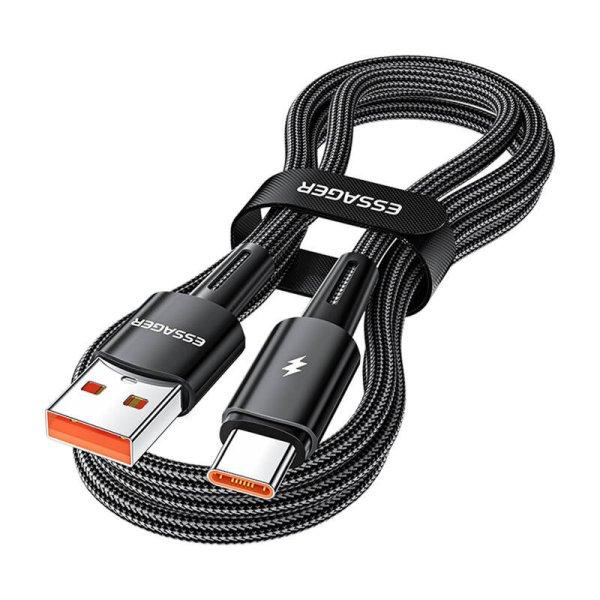 Essager USB-A–USB-C 120 W-os 2 m-es kábel (fekete)