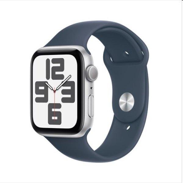 Apple Watch SE GPS 44mm ezüst Aluminium Case Storm Kék Sport szíjjal - M/L