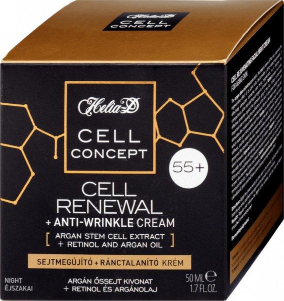 Helia-D cell concept 55+ sejtmegújító+ránctalanító éjszakai krém 50ml