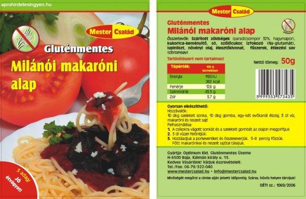 Mester Család gluténmentes milánói makaróni alap 50 g