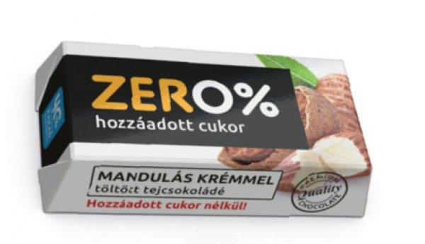 Szerencsi zero mandula ízű krémmel töltött tejcsokoládé édesítőszerrel
21 g