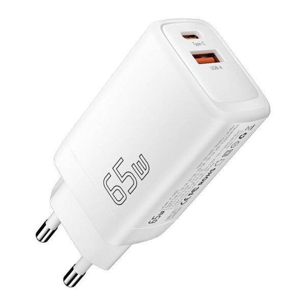 Essager GaN 65 W USB-C+USB-A töltő (fehér)