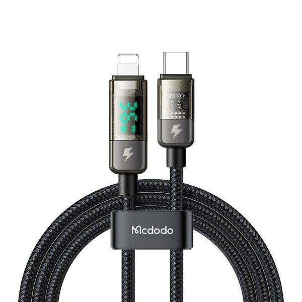 Mcdodo CA-3600 USB-C-Lightning kábel, automatikus kikapcsolás, 36 W, 1,2 m
(fekete)