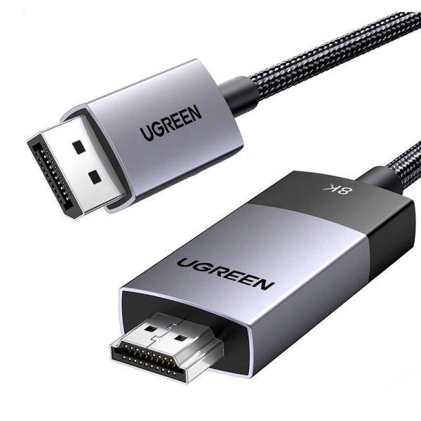 DisplayPort-HDMI kábel Ugreen DP115, 8k 60 Hz, 1m (fekete)