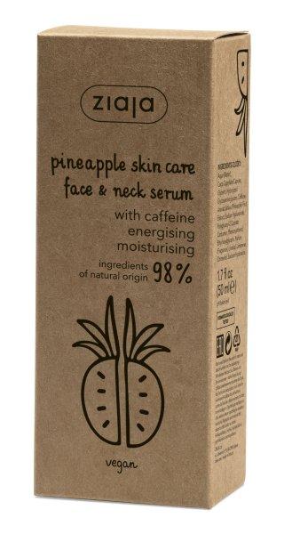 Ziaja ananász arc és nyakszérum koffeinnel 50 ml