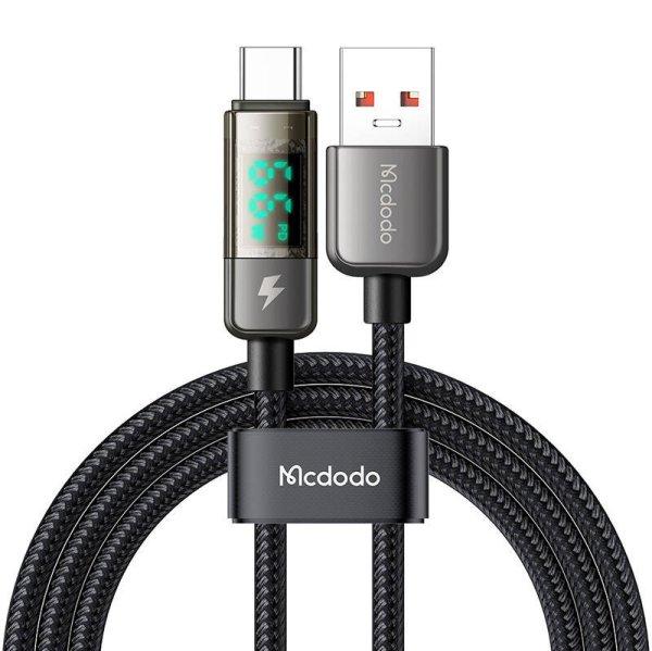 Mcdodo CA-3630 USB-A–USB-C kábel, automatikus kikapcsolás, PD 100 W, 1,2 m
(fekete)