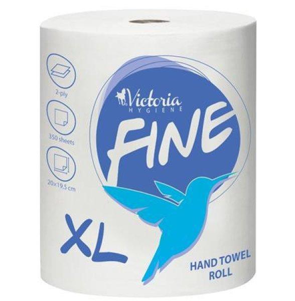 Kéztörlő, tekercses, 2 rétegű, 350 lap, VICTORIA HYGIENE, "Fine
XL"