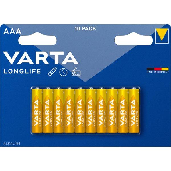 Elem AAA mikro LR03 Longlife 10 db/csomag, Varta