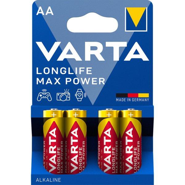 Elem AA ceruza LR06 Longlife Max Power 4 db/csomag, Varta