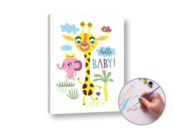 Festés számok szerint HELLO BABY | alacsony nehézség (ARTMIE)