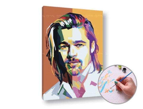 Festés számok szerint BRAD PITT | alacsony nehézség (ARTMIE)