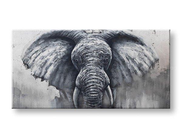 Kézzel festett kép ELEFÁNT  140x70 cm (kézzel festett képek)