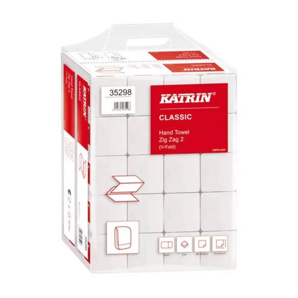 Kéztörlő 2 rétegű Z hajtogatású 200 lap/csomag 20 csomag/karton Classic
Handy Pack Katrin_35298 fehérített 