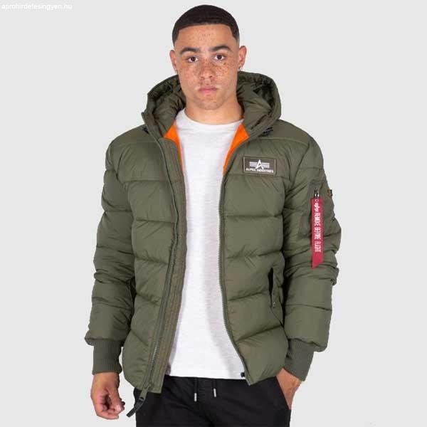 Téli Kabát Zimná Bunda Alpha Industries Hooded Puffer Alpha FD Dark Green